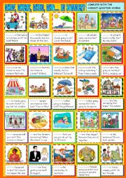 English Worksheet: What where  when in summer? question words
