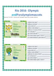 English Worksheet: olympic and paralympic mascots 