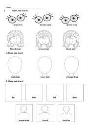 English Worksheet: physical appearances