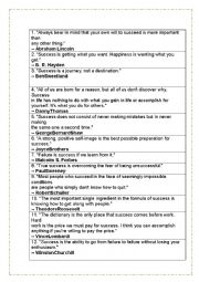 English Worksheet: Success speaking 