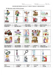 English Worksheet: 4th grades midterm