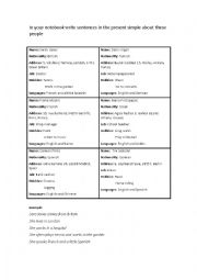 English Worksheet: Present simple 3rd person