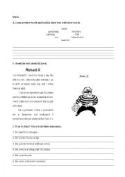 English Worksheet: Test about daily routine