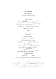 English Worksheet: TEACH WITH A SONG