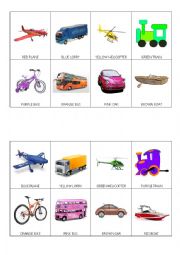 English Worksheet: Red Lorry, Yellow Lorry