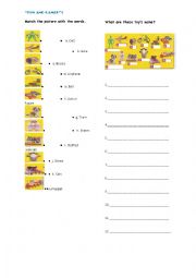 English Worksheet: FUN AND GAMES1