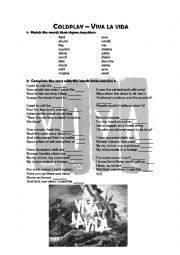 English Worksheet: Coldplay - Viva la vida