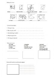 English Worksheet: Animals and have got