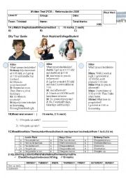 English Worksheet: Written test