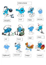 English Worksheet: Smurfs