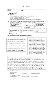 English Worksheet: The best advice