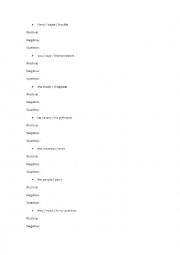 English Worksheet: Future simple -Positive, Negative and Question