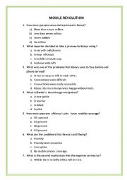 English Worksheet: Mobile Revolution