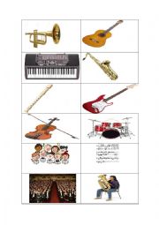 English Worksheet: Musical Instruments and Classical Concerts - MEMORIZE
