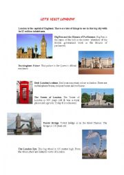English Worksheet: Lets visit London!