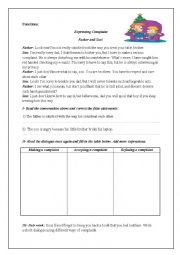 English Worksheet: Complaint