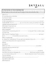 English Worksheet: Skyfall trailer activity