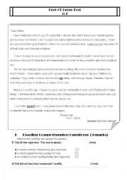 English Worksheet: End-of-Term Test N3