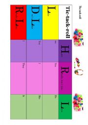 English Worksheet: Tic Tack Roll (Fun Rolling Speaking Game)