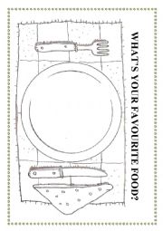 English Worksheet: Draw your favourite food