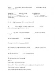 English Worksheet: Conditionals in songs