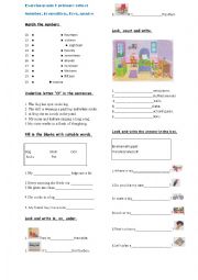 English Worksheet: exercise grade 1