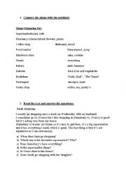 English Worksheet: Shopping