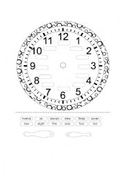 English Worksheet: Time-clock