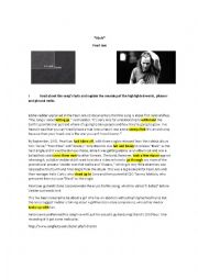English Worksheet: Black-Pearl Jam