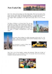 English Worksheet: NYC