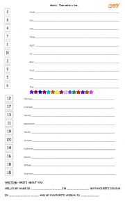 English Worksheet: NUmbers 1-20