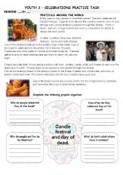 English Worksheet: Celebrations around the world