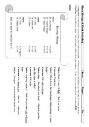 English Worksheet: Menu Design and Food Ordering