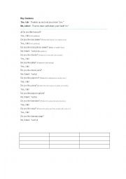 English Worksheet: lyrics to practice with gestures