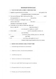 English Worksheet: Grammar Review