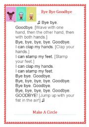 English Worksheet: Goodbye Song