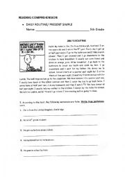 English Worksheet: DAILY ROUTINE