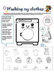 English Worksheet: CLOTHES: ACTIVITY CARD