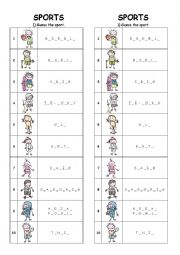 English Worksheet: SPORTS - play, go, do