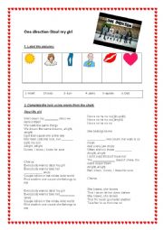 English Worksheet: Steal My girl (Song-video activity) 