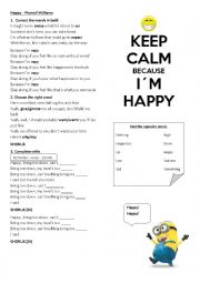 English Worksheet: Happy by Pharrell Williams