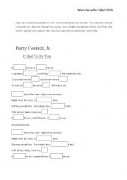 English Worksheet: When Harry met Sally