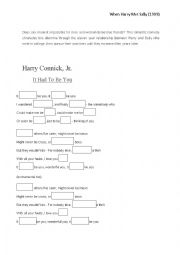English Worksheet: When Harry met Sally
