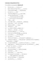 English Worksheet: Prepositions of time