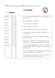 English Worksheet: V for Vendetta