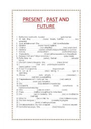 English Worksheet: MIXED TENSES: PRESENT-PAST AND FUTURE