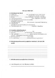 English Worksheet: TEST 