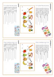 English Worksheet: How Much + Numbers