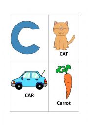 English Worksheet: C flash-cards