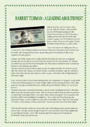 English Worksheet: Harriet TUBMAN